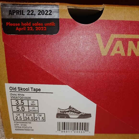 Vans Men's 3.5/Women's 5 Old Skool Tape Mesh Dots Modular Synthetic Mesh Wraps - Picture 8 of 12